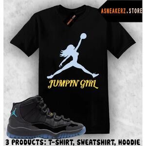 Tee Shirt Matching Aj 11 Gamma Blue Match Jumpman Girl 11S T-Shirt
